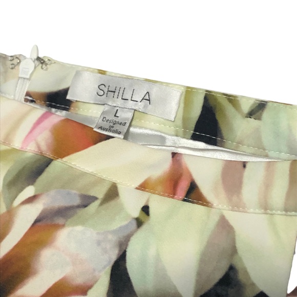 Shilla the Label floral wrap Skirt asymmetrical hem size L - Picture 9 of 16